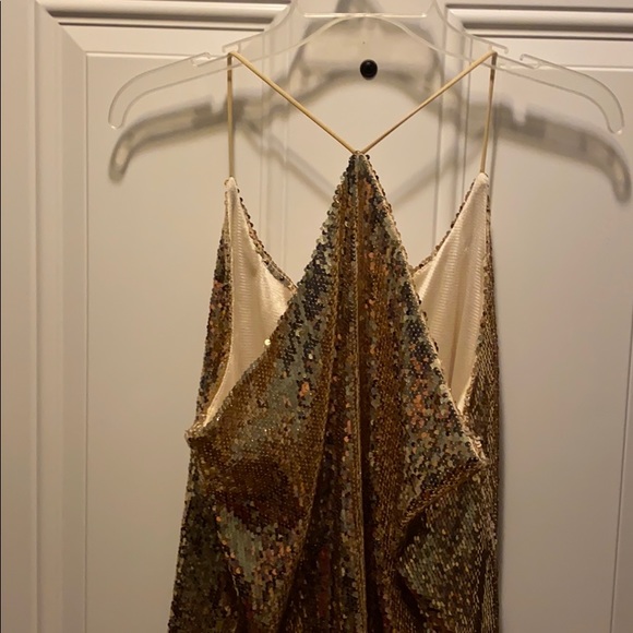 Gold sequin tank top - Picture 4 of 5
